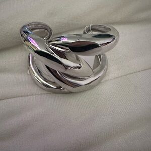 Micheal Kors Silver brass Twisted Cuff Bracelet